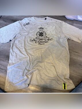 COOGI Light Gray Short Sleeve Tee with Crest Logo